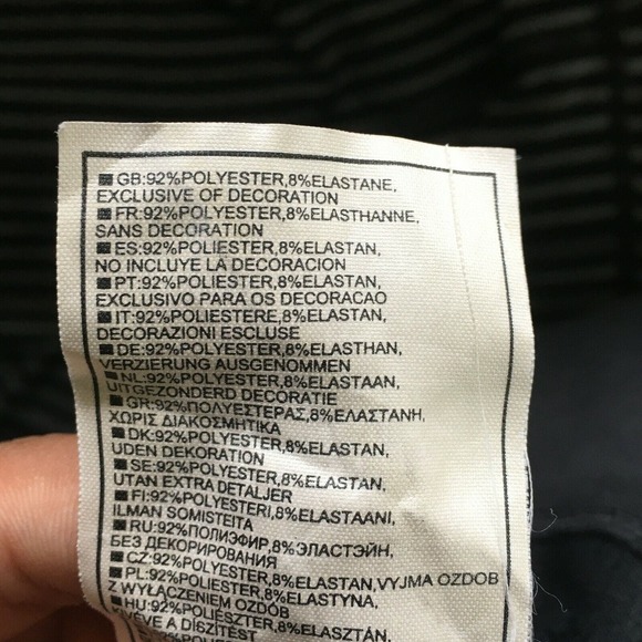 Nike Dri Fit Leggings Women Sz M Black Stretch Knit Capri Cropped Athletic Pant - Picture 7 of 11